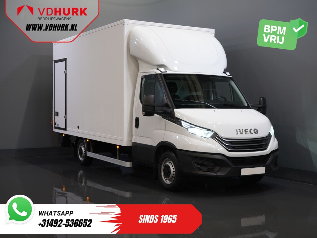 IVECO Daily 35S18HV 3.0 Aut. ZF BPM VRIJ! Bakwagen Laadklep/ LED/ Spoiler/ Gev.stoel/ Adapt.Cruise/ Navi/ Carplay/ Climate/ 440x210x230