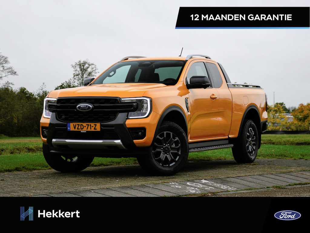 Ford Ranger Wildtrak 2.0 Super Cab EcoBlue 204pk Automaat TREKHAAK | 360° CAM. | 18''LM | DODE HOEK | NAVI | DAB | LEDER