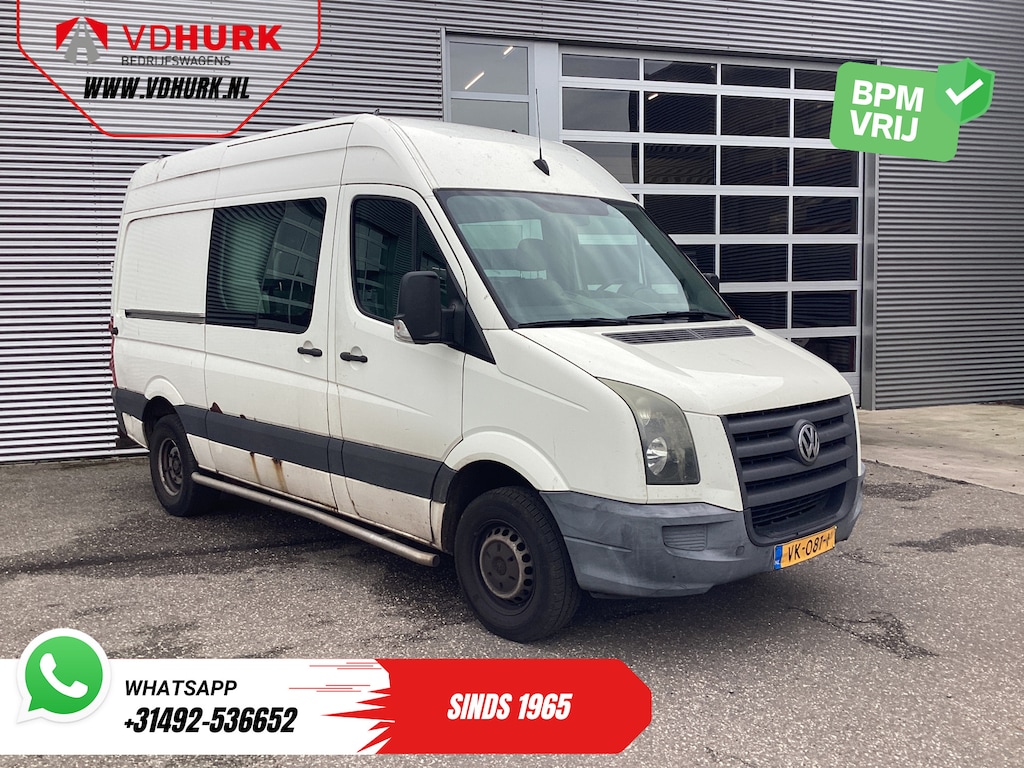 Volkswagen Crafter 50 2.5 TDI Aut. L2H2 DC Dubbel Cabine EXPORT 5 cil/ 3.5t Trekverm./ Airco/ 6 Pers./ 270Gr.Deuren/ Trekhaak
