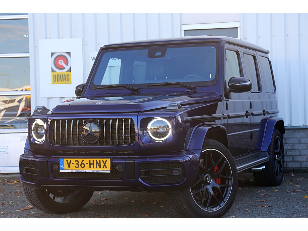 Mercedes-Benz G-klasse AMG 63 Grijs kenteken*MB Fabrieksgar.t/m02-2029!*Mystic Blue*Drivers package/Ride Control/Sportuitlaat/Nappa/Massage/ACC/Dak/Night II/22 inch/VOL*