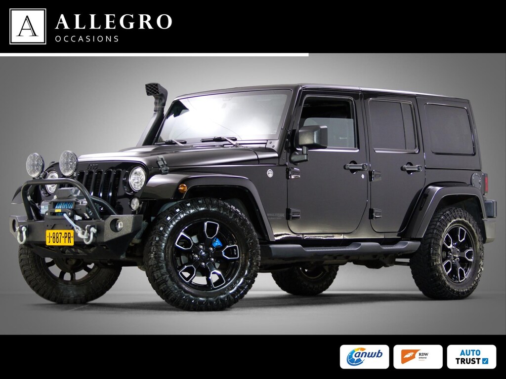 Jeep Wrangler 3.6 Rubicon JK Edition Unlimited (HARDTOP CABRIO, OFF-ROAD BANDEN, LIER, VISION-Q KOPLAMPEN, LEDER, STOELVERWARMING)