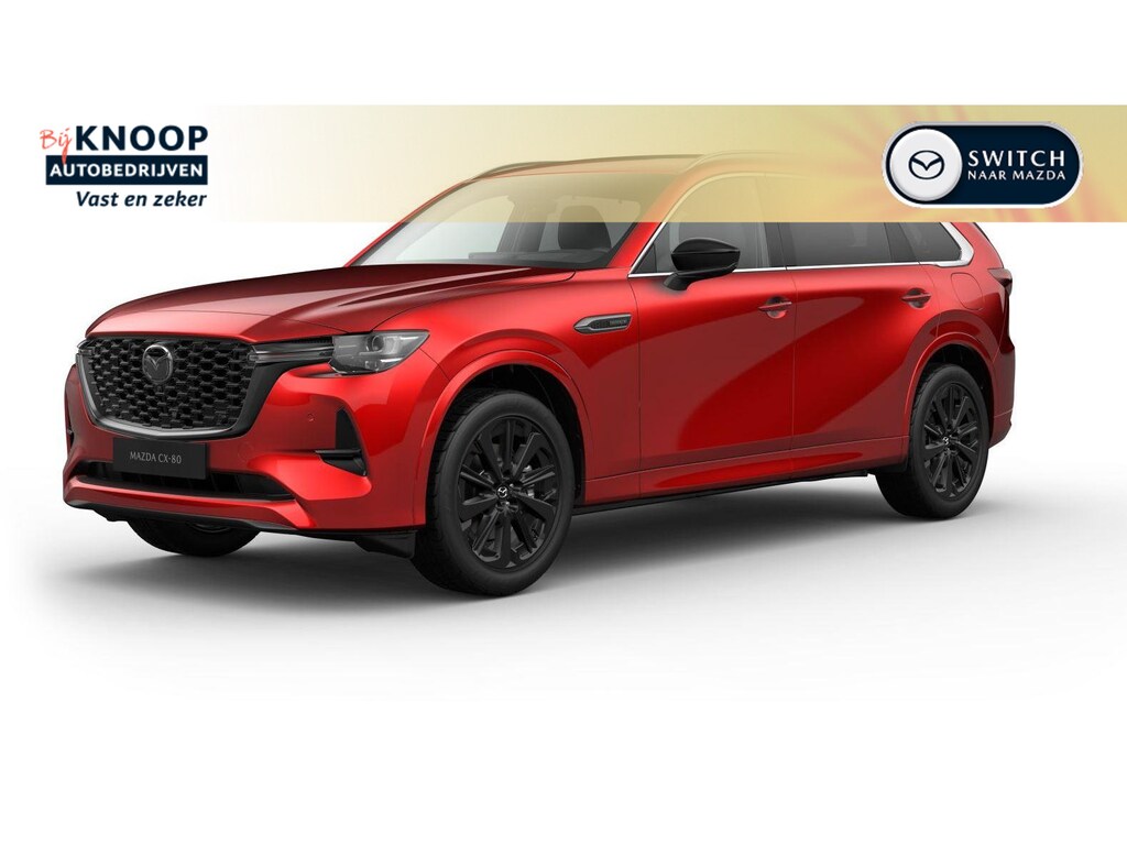 Mazda CX-80 2.5 e-SkyActiv PHEV Homura Plus 7-pers. | Modeljaar 2026 | € 3.500,- VOORRAADKORITNG!