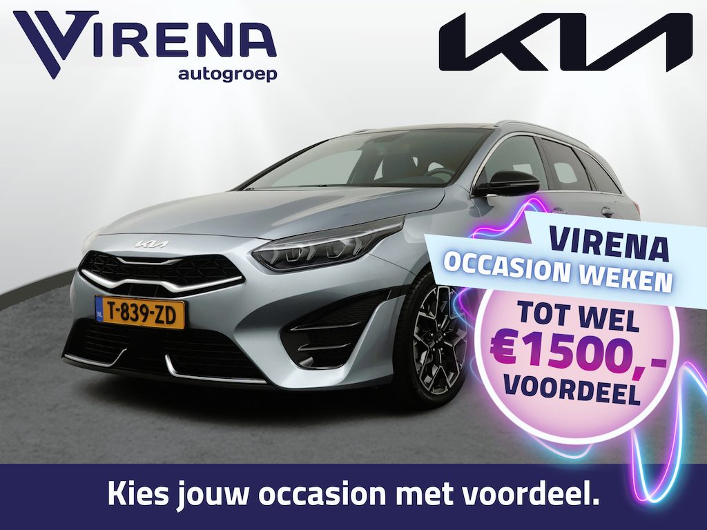 Kia Ceed Sportswagon 1.5 T-GDi GT-Line AUTOMAAT - Automatische Achterklep - Schuif/kantel dak - Navigatie - Keyless entry - Apple Carplay/Android Auto - Adaptive cruise control - Achteruitrij camera - Stoel/Stuur verwarming - Fabrieksgarantie tot 10-2030