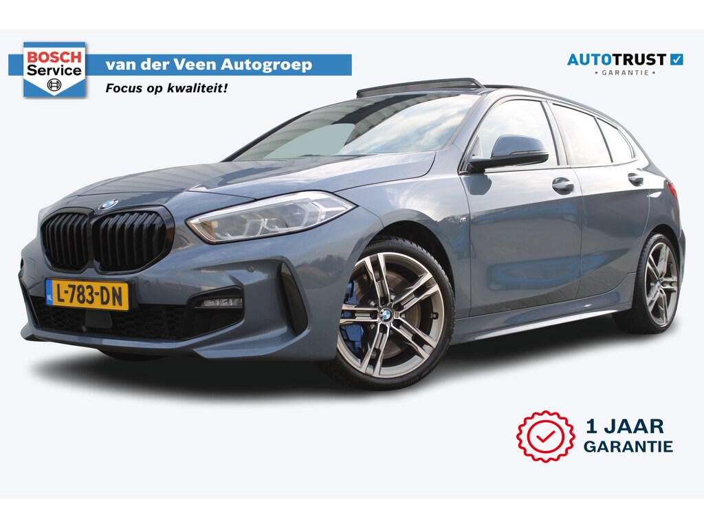 BMW 1-Serie 118i High Executive M-sport | Incl. 12 maanden garantie | Cruise control | Kuipstoelen | Schuif/kantel dak | Climate control | Apple carplay | Navigatie | DAB radio | Harman/Kardon |