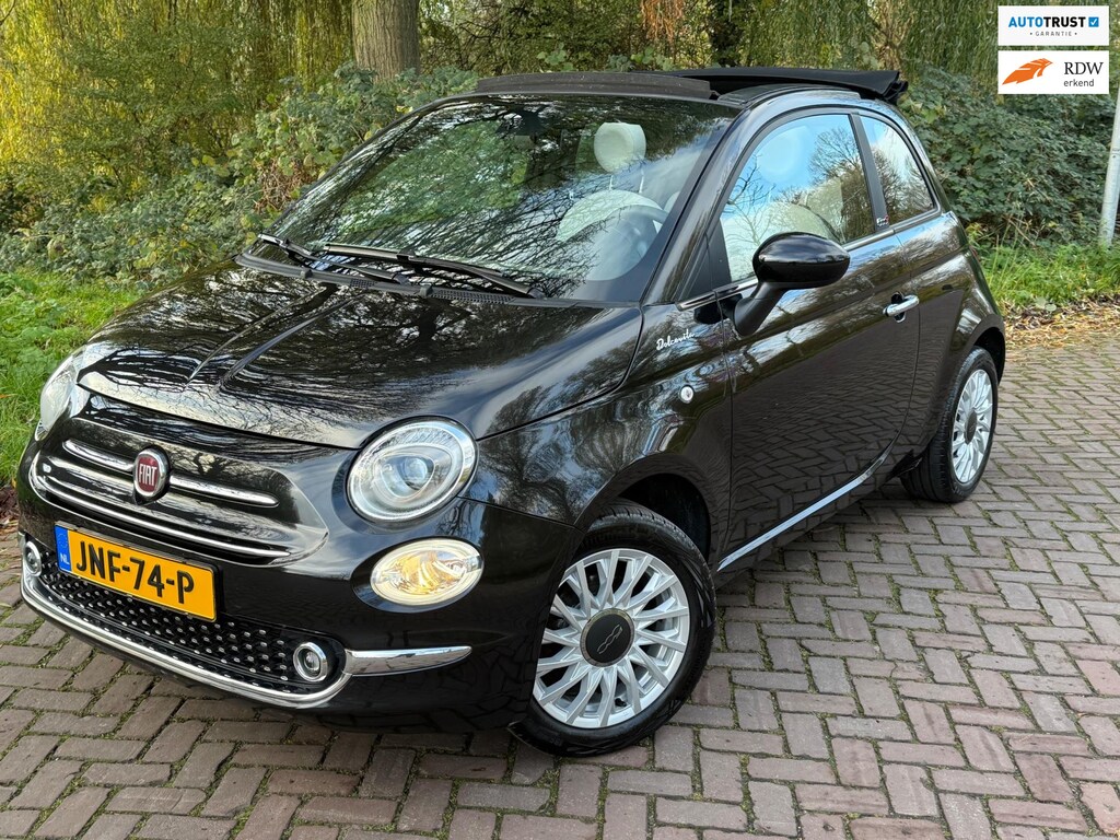 Fiat 500C 1.0 Hybrid Dolcevita Cabrio 1 Eig.b.j.6-2022 Leer, 15"LM,Carplay ,PDC