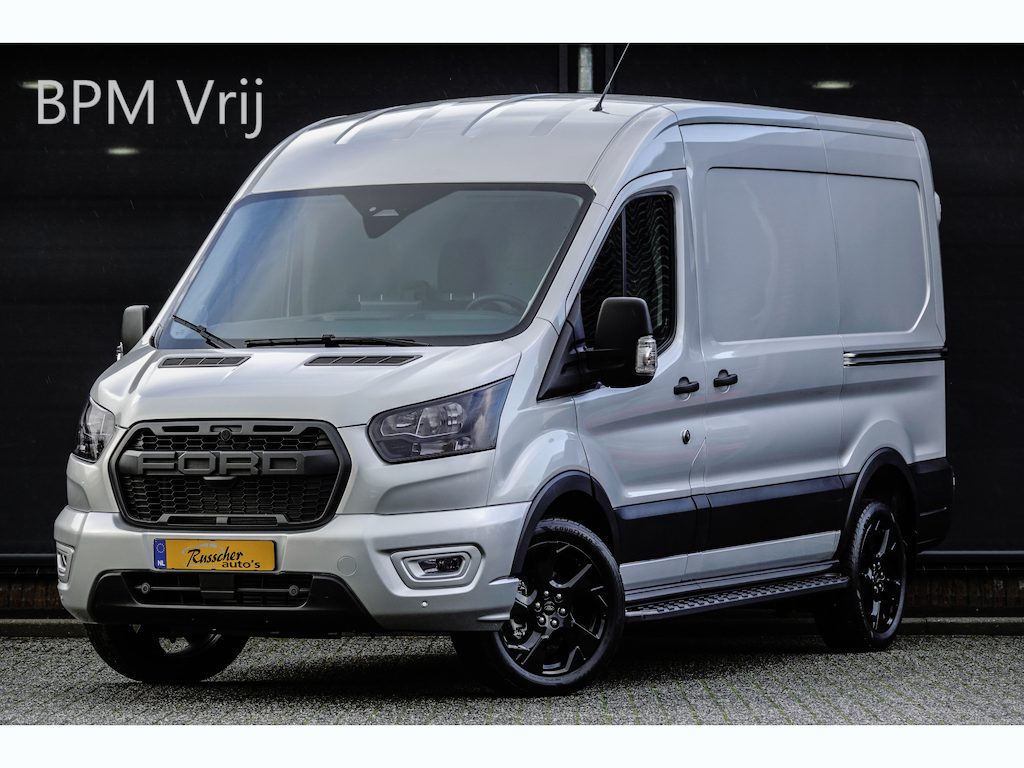Ford Transit L2H2 | 165Pk A8 Aut. | Raptor Edition | 2x Schuifdeur | Achteruitrijcamera | Trekhaak | 19'' | Moondust Silver