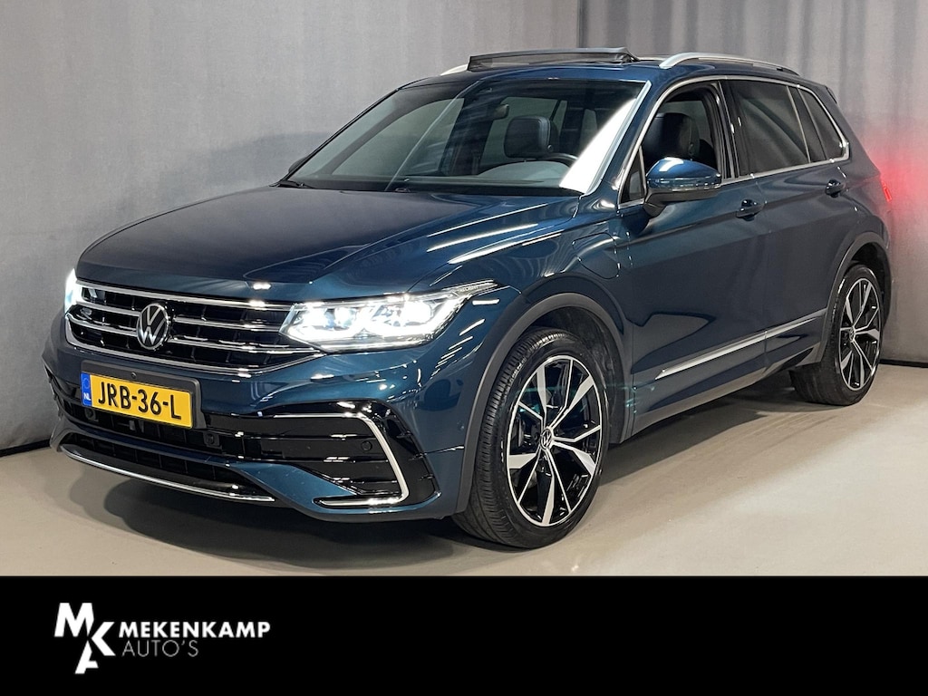 Volkswagen Tiguan 1.4 TSI eHybrid R-Line Business+ FABRIEKSGARANTIE TOT 03-2027 20"/VOL Leder + memory/Panoramadak/360 camera/Elektrische klep/Dodehoek/Stuur + stoelverwarming/IQ Lights/Adaptieve cruise