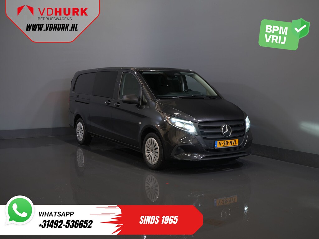 Mercedes-Benz Vito 116 CDI Aut. L3 DC Dubbel Cabine BPM VRIJ! 6 Pers./ 2xSchuifdeur/ LED/ Stoelverw./ 270Gr. Deuren/ Carplay/ Camera/ Cruise/ Trekhaak