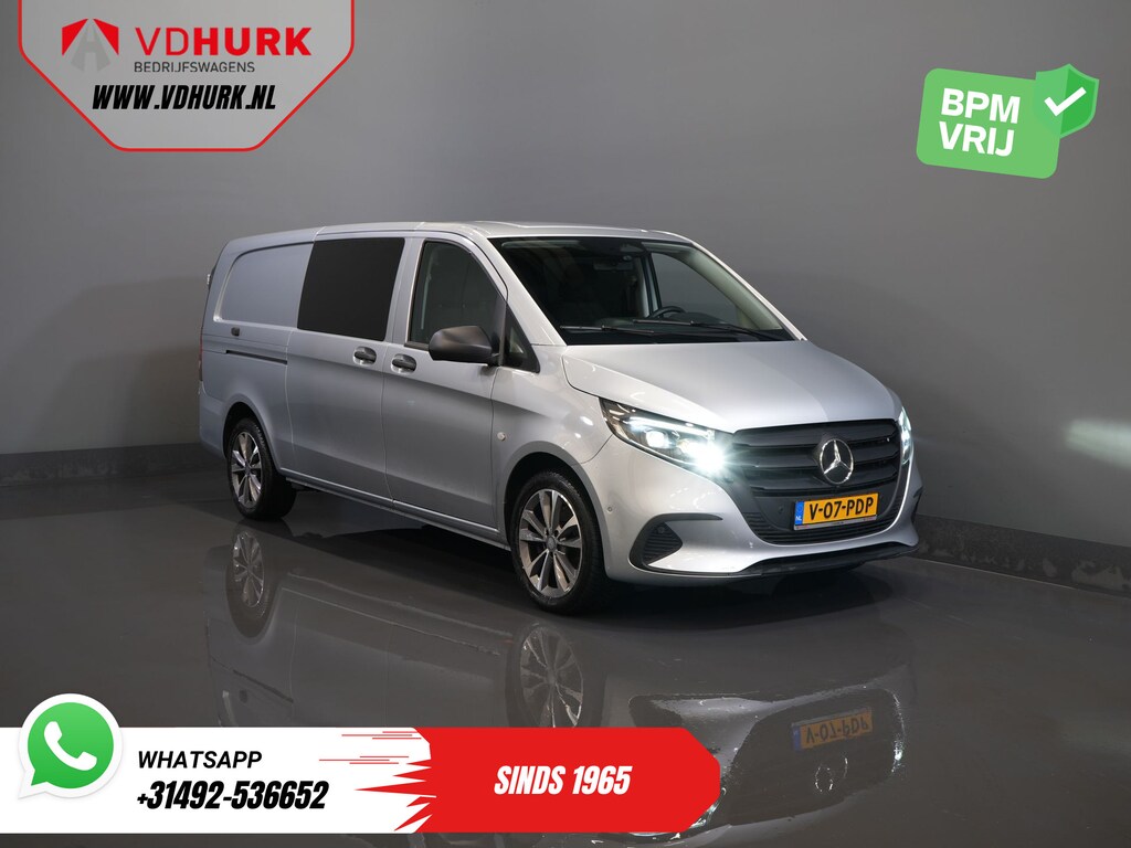 Mercedes-Benz Vito 116 CDI Aut. L3 DC Dubbel Cabine BPM VRIJ! 6 Pers./ 2xSchuifdeur/ LED/ Stoelverw./ 270Gr. Deuren/ Carplay/ Camera/ Cruise/ Trekhaak