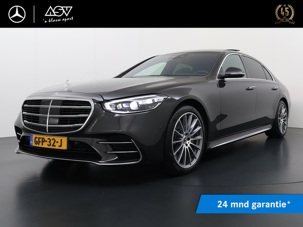 Mercedes-Benz S-klasse 450 e AMG Lang | Panorama - Schuifdak | Burmester 3D Surround System | Stoelventilatie/-verwarming Voor + Achter | Massage stoelen Voor | Distronic Cruise Control & Stuur assistent | 360° Camera | 20" AMG Velgen