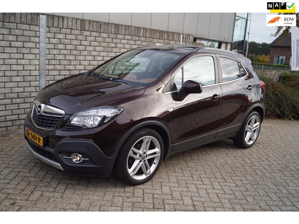 Opel Mokka 1.4 T Cosmo Leder Sportst Stoel/Stuurverw Navi Camera Xenon Schkdak Clima Cruise 2x PDC LMV 19 ENZ NL Auto.