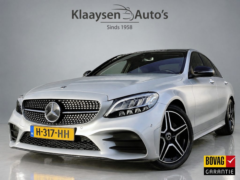 Mercedes-Benz C-klasse 180 Business Solution AMG AUT. | dealer onderhouden | panoramadak | night pakket | navigatie | NL auto