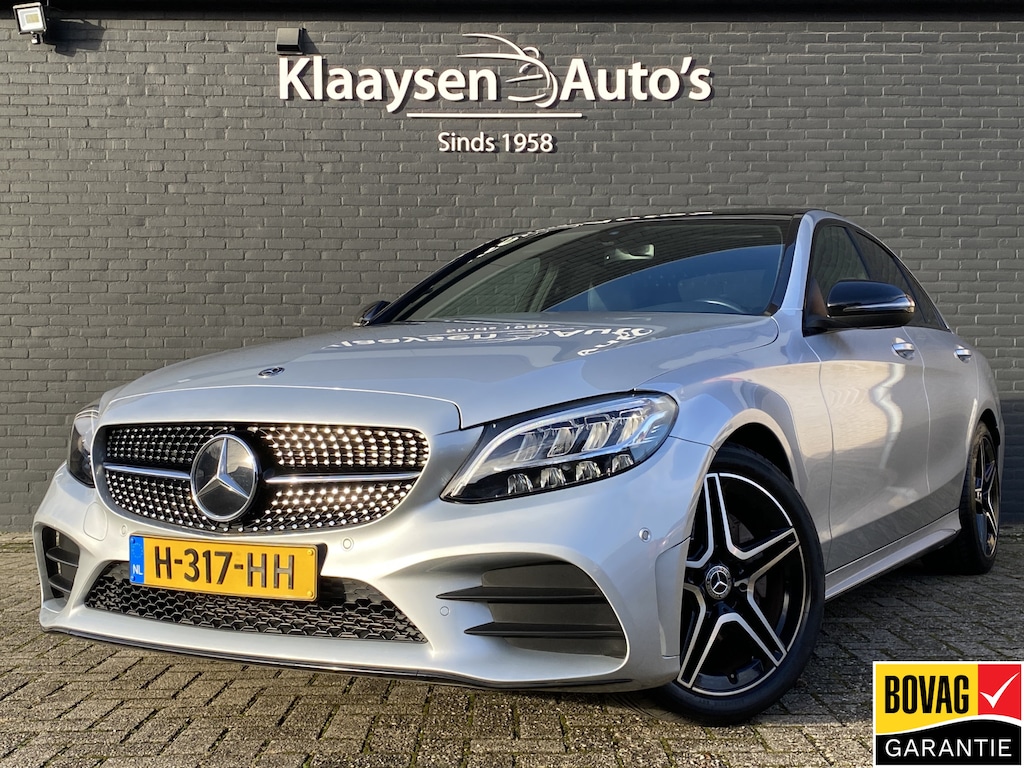 Mercedes-Benz C-klasse 180 Business Solution AMG AUT. | dealer onderhouden | panoramadak | night pakket | navigatie | NL auto