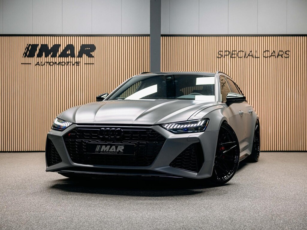 Audi RS6 Avant TFSI quattro | Beton grijs matte | 23 inch Vossen HF7 | Keramisch | Pano |