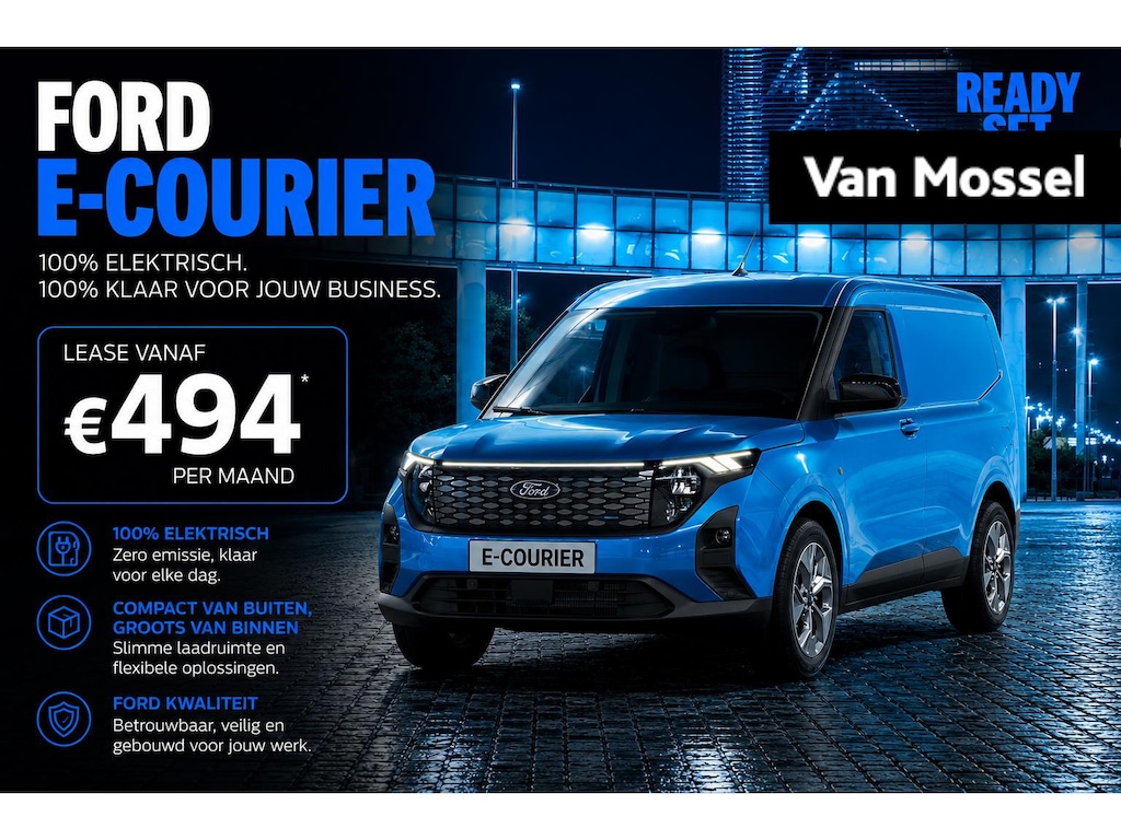 Ford Transit Courier Trend 44 kWh | VANAF 0,99% RENTE | 325 KM ACTIERADIUS | 726 KG LAADVERMOGEN |