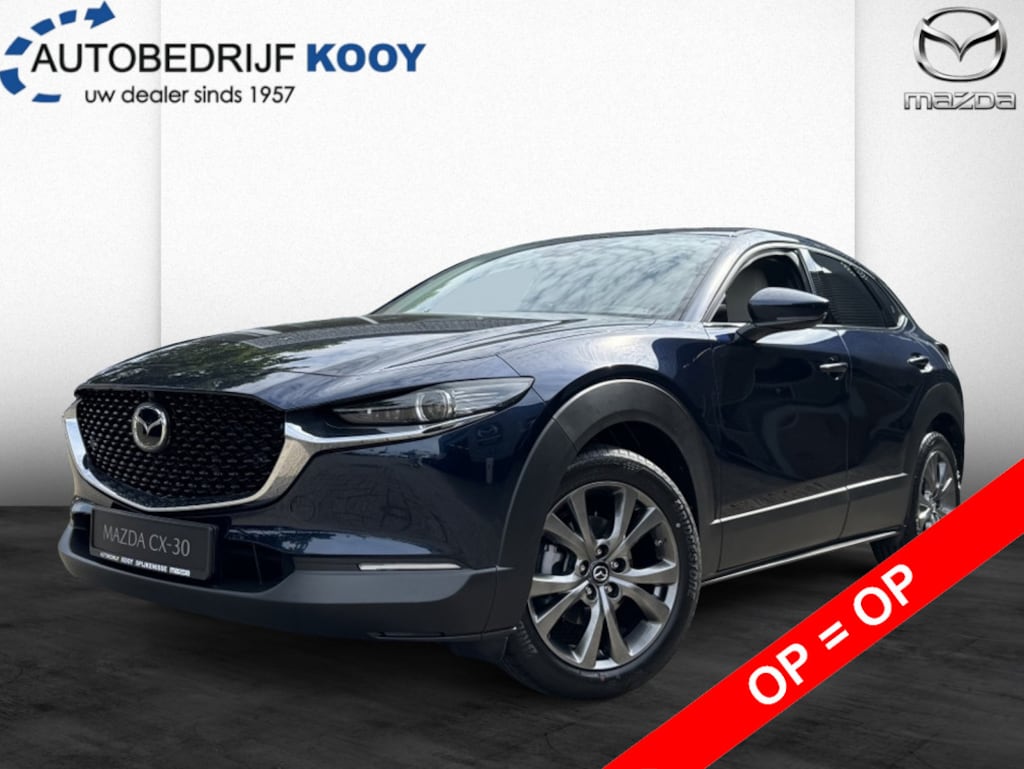 Mazda CX-30 2.0 eSkyActiv-X 186pk Takumi / Automaat / Sunroof / Wit leer