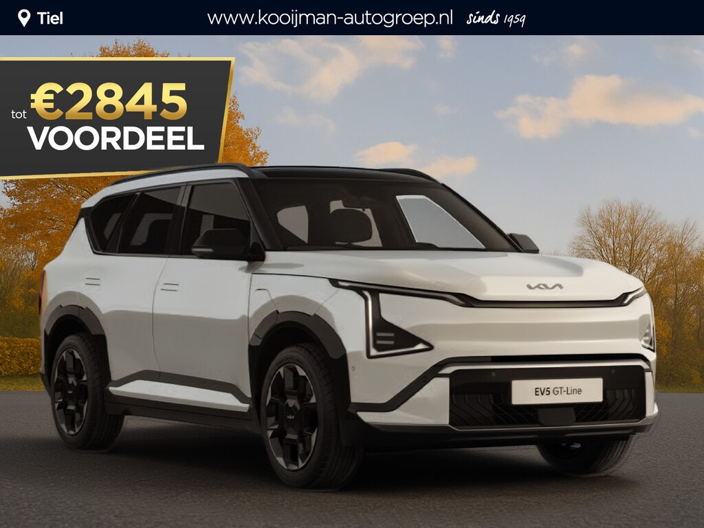 Kia EV5 GT-PlusLine 81.4 kWh SNEL RIJDEN! MEERDERE KLEUREN ONDERWEG! EXCLUSIEF BIJ KOOIJMAN TIEL: 0344-611400