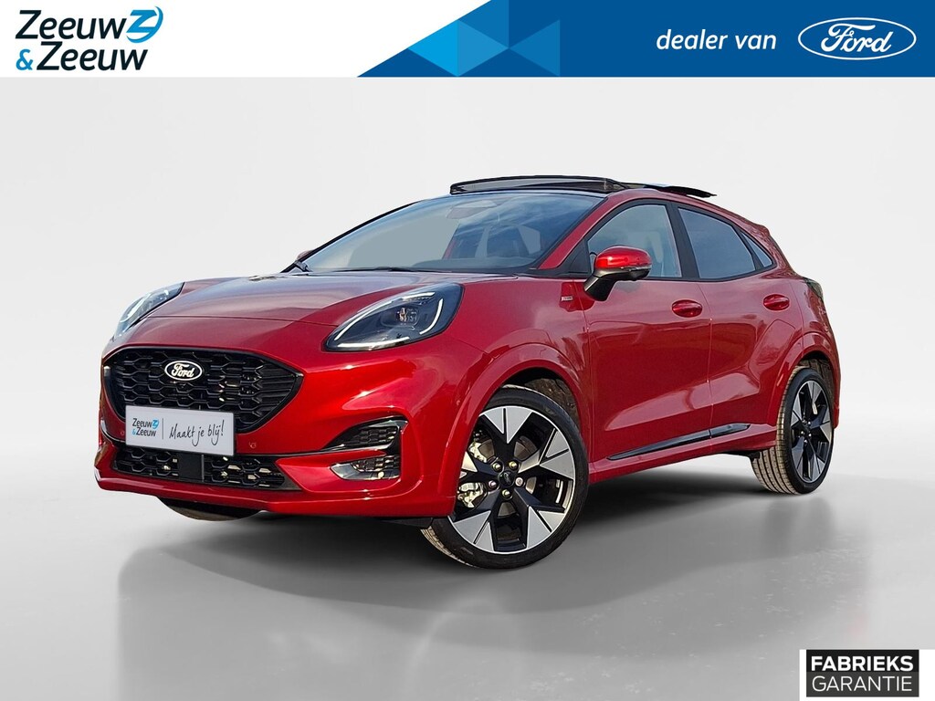 Ford Puma 1.0 EcoBoost Hybrid ST-Line X | !gratis automaat! | Winterpack | Driver Assistancepack | 19" Lichtmetaal | Panoramadak | 360Camera | El. Achterklep | Adaptive Cruisecontrol | B&O Audio | Dodehoekdetectie | Nieuw te bestellen! |