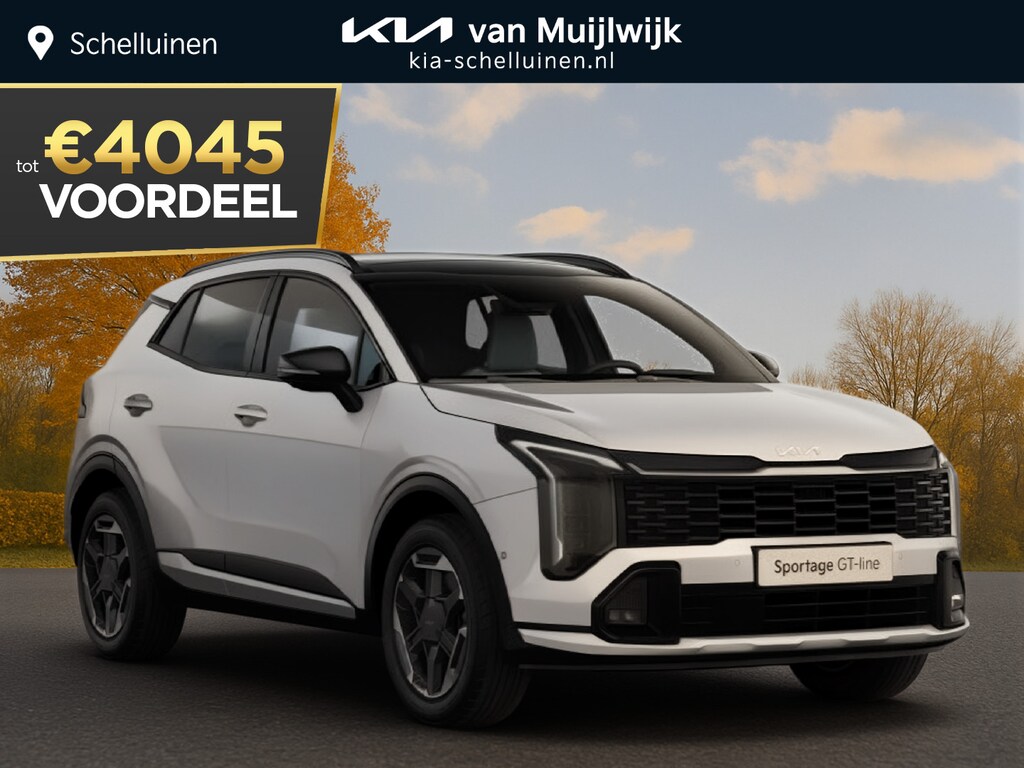Kia Sportage 1.6 T-GDi Hybrid GT-PlusLine Nu €5000,- voordeel! Nu tijdelijk extra scherp geprijsd!