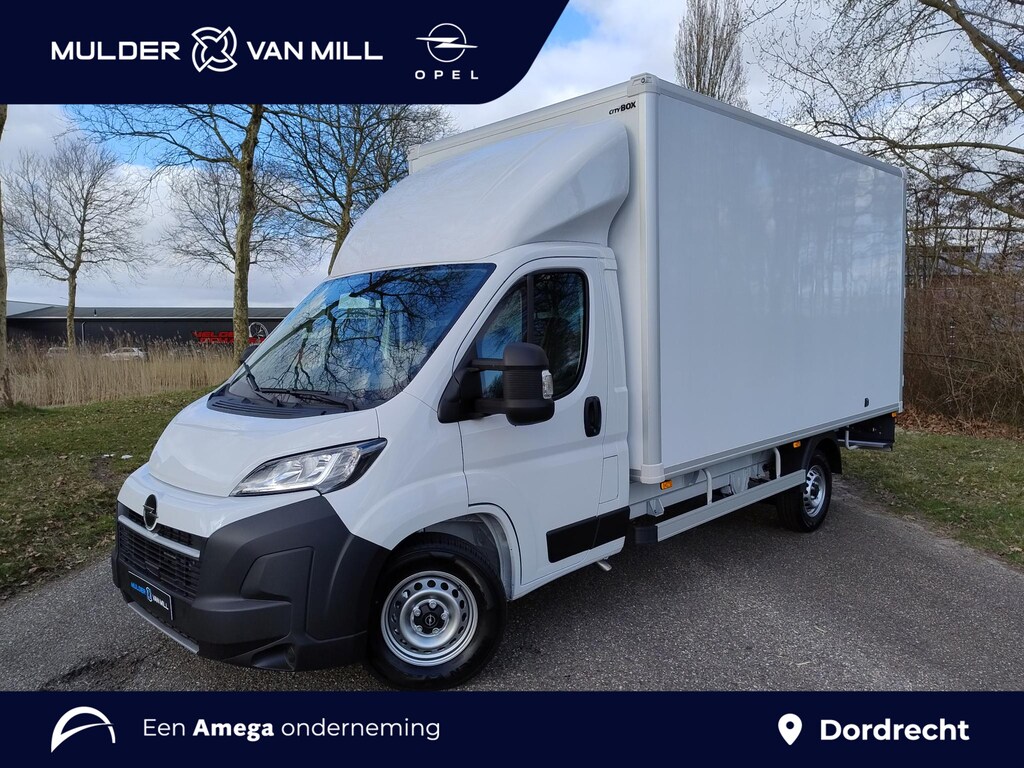 Opel Movano BAKWAGEN L3 HEAVY 3.5t 2.2 BlueHDI 180pk | BPM vrij | CITYBOX met achterdeuren en toebehoren | Multimedia | NAVI | Apple Carplay | Android Auto | Digital cockpit | Stuurwielbediening | Automatische airco | Extra brede buitenspiegels | Verzwaarde vering | Bestuurdersstoel comfort | Armsteun | Bank voorpassagiers | Laadruimte betimmering | N403398