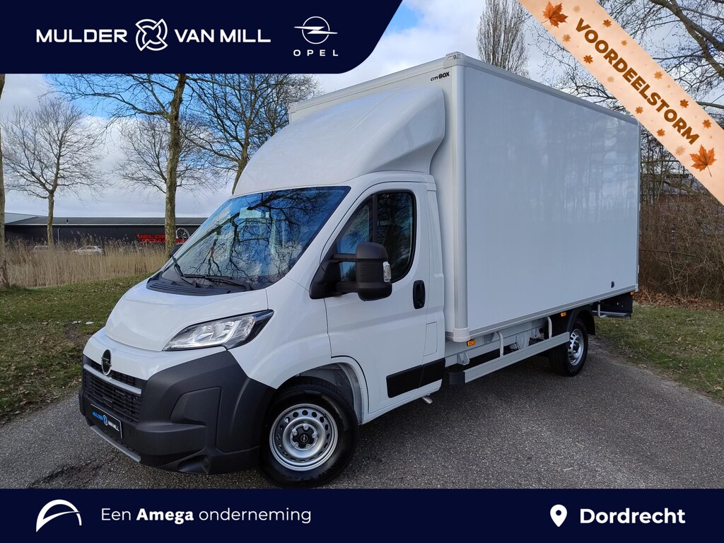 Opel Movano BAKWAGEN L3 HEAVY 3.5t 2.2 BlueHDI 180pk | BPM vrij | CITYBOX met achterdeuren en toebehoren | Multimedia | NAVI | Apple Carplay | Android Auto | Digital cockpit | Stuurwielbediening | Automatische airco | Extra brede buitenspiegels | Verzwaarde vering | Bestuurdersstoel comfort | Armsteun | Bank voorpassagiers | Laadruimte betimmering | N403398
