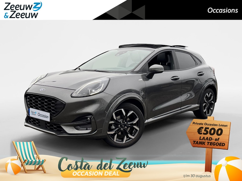 Ford Puma 1.0 EcoBoost Hybrid ST-Line X | Schuif & kantel dak! Apple Carplay/Android Auto | Adaptive Cruise Control | Achteruitrijcamera | BLISS | Driver Assistance Pack | Panormadak | Winter Pack | Trekhaak | B&O | 12 Maanden BOVAG Garantie |