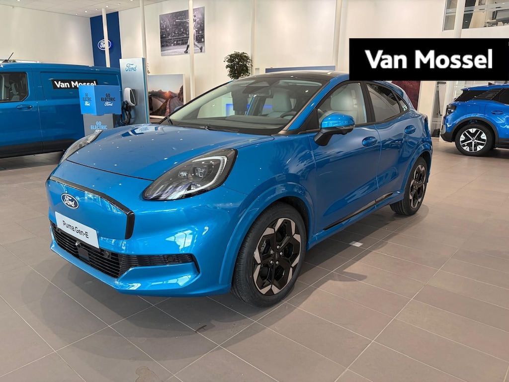 Ford Puma Gen-E Premium 47 kWh | NIEUW TE BESTELLEN! | B&O AUDIO | STUUR, STOEL EN VOORRUITVERWARMING | 360 GRADEN CAMERA | PARKEERSENSOREN VOOR ÉN ACHTER | ADAPTIEVE CRUISE CONTROL | PANORAMADAK| KEYLESS ENTRY |