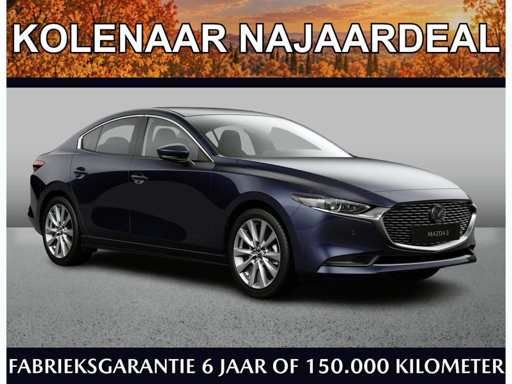 Mazda 3 Sedan Exclusive-Line Business 2.5 e-Sky-G 140pk automaat | Najaardeal | €500,- brandstof cadeau | €3345,- korting | Direct leverbaar!