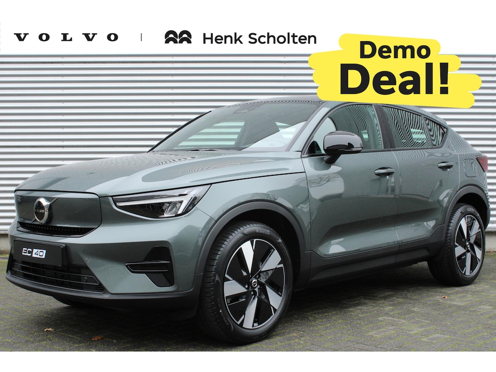Volvo EC40 Single Motor Extended Range Plus 82 kWh | Demo Deal | Adaptieve Cruise Control | Pilot Assist | Harman/Kardon Premium Audiosysteem | Keyless Entry | Elektrische Achterklep | Draadloze Telefoonlader | Glazen Panoramadak | Stuurverwarming | Stoelverwarming | Warmtepomp |