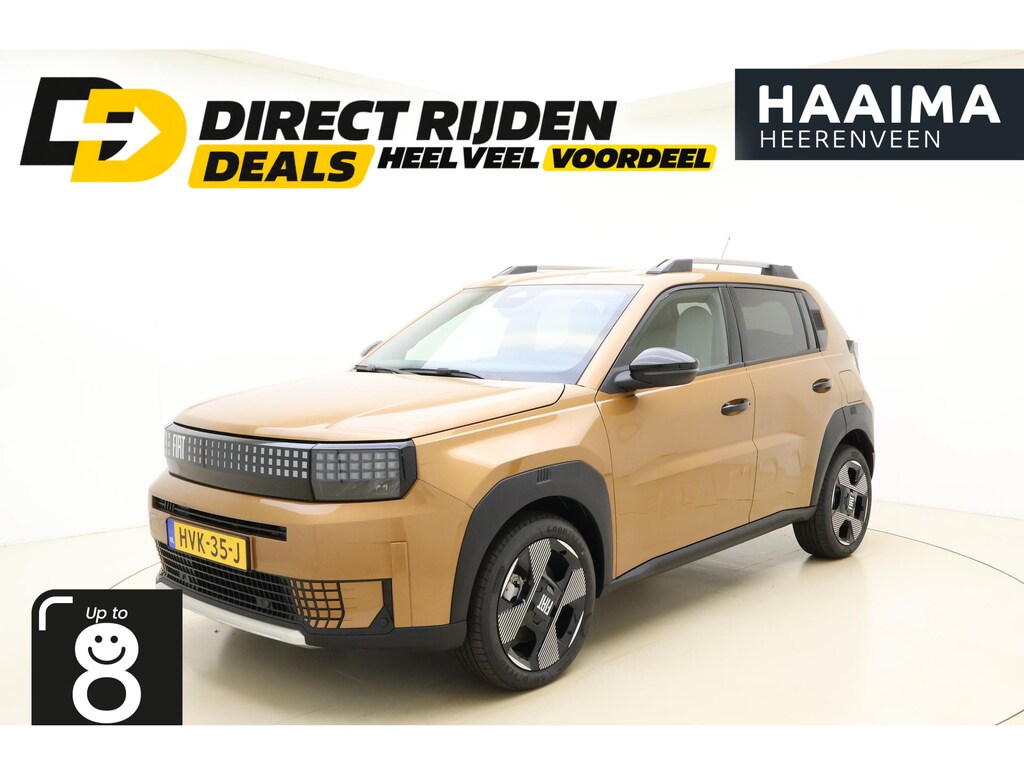 Fiat Grande Panda La Prima 44 kWh | Navigatie | Climate control | Achteruitrijcamera | Cruise control | Dakrails | Stoel- en stuurverwarming | Lichtmetalen velgen