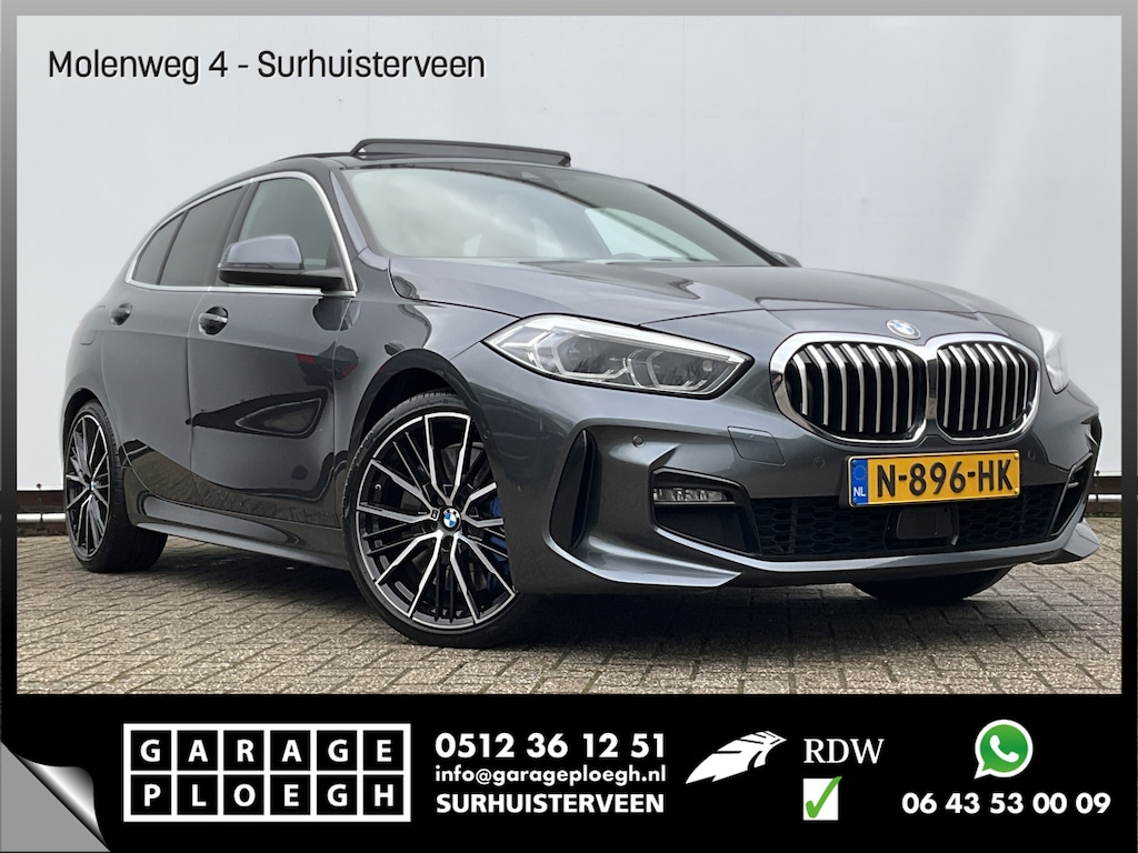 BMW 1-Serie 120i M-Sport Automaat Pano.dak Leer Stoel/Stuurverw HUD Carplay Stoelverw Led VOL!
