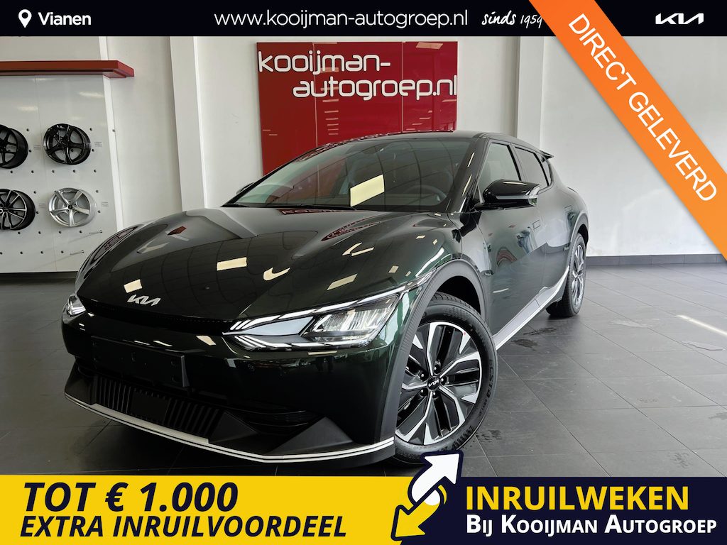 Kia EV6 Air 58 kWh Gloednieuw, met gratis onderhoud tot 4 jaar!  Direct Leverbaar en Unieke Metallic Lak! NU voor 35950!! Super prijs en zeer lage bijtelling!