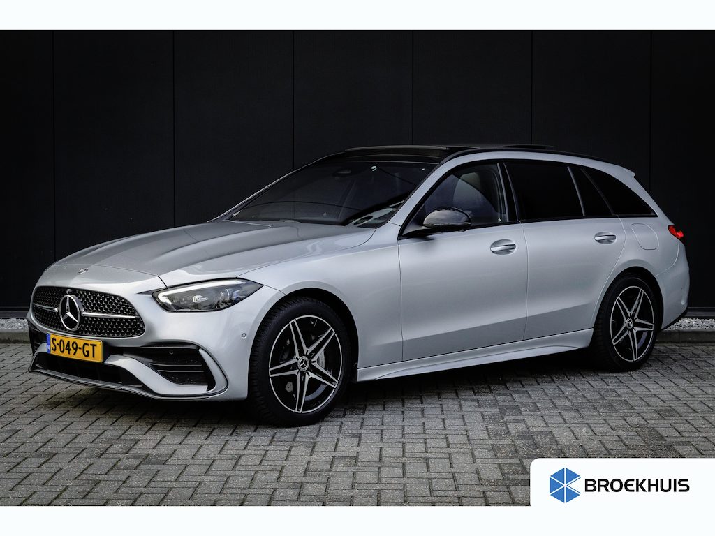 Mercedes-Benz C-klasse Estate 300 e AMG Line | Burmester 3D | Head Up Display | Origineel Nederlands! | Pano-dak | 360 Camera | Memory stoelen | Leder | Adapt. Cruise | Laser LED | 4-season banden |