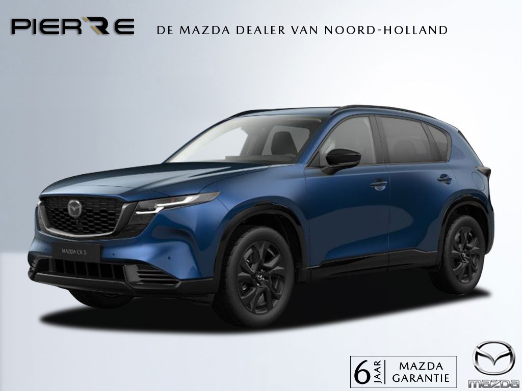 Mazda CX-5 2.5 E-SKYACTIV G 141 AUTOMAAT Homura | NAVI | 360 CAMERA | STOELVENTILATIE | 6 JAAR GARANTIE! NAVI | APPLE CARPLAY / ANDROID 15,6 INCH MAZDA CONNECT-SCHERM