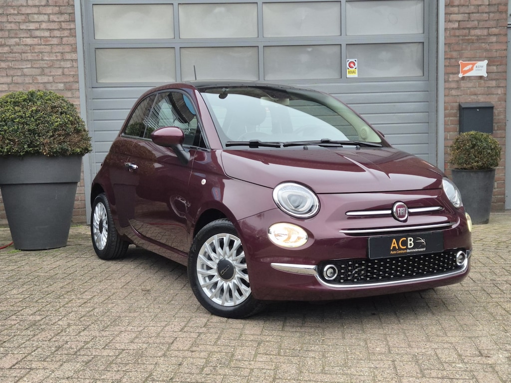 Fiat 500 0.9 TwinAir Turbo Lounge Panoramadak, Navigatie.