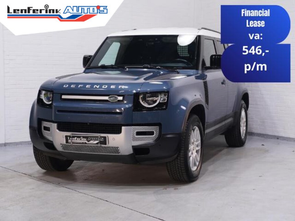 Land Rover Defender 3.0 D250 110 Grijs Kenteken 3-Zits Leder Zwart 360 Camera, Navi, Apple Carplay, LED Koplampen