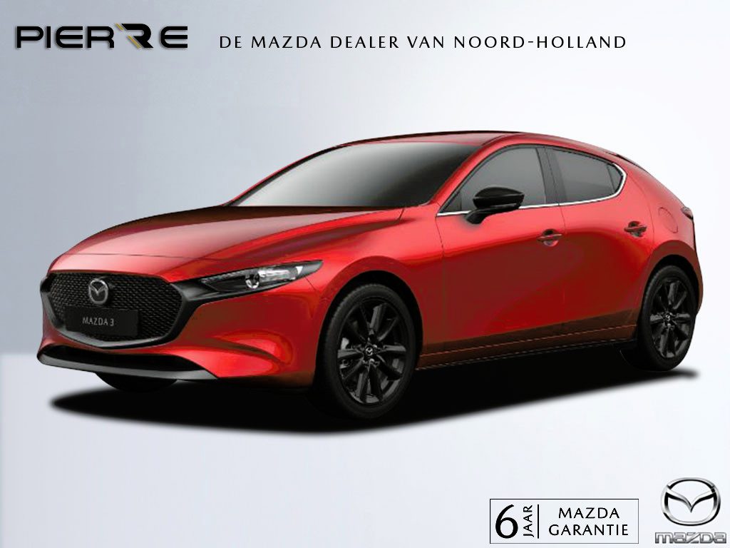 Mazda 3 2.5 e-SkyActiv-G M AUTOMAAT Hybrid 140 Homura NAVI | ACHTERUITRIJCAMERA |18 INCH LMV | APPLE CARPLAY 10 YEARS DEAL: €3.500,- EXTRA INRUIL