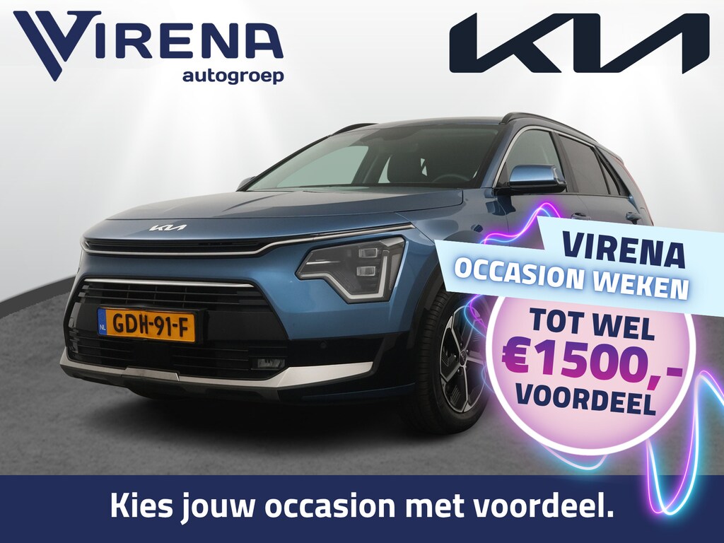 Kia Niro Hybrid 1.6 GDi DynamicPlusLine - Stoel/-Stuuverwarming - Schuif-/Kanteldak - Elektrische Achterklep - Apple Carplay/Android Auto - Achteruitrijcamera - Parkeersensoren Voor en Achter - Fabrieksgarantie t/m 03-07-2031