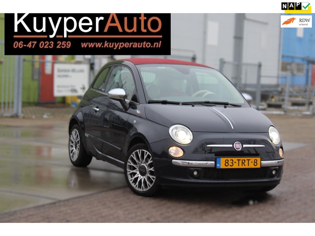 Fiat 500C 0.9 TwinAir Lounge AUTOMAAT nap CABRIO airco LEDER PARKEERSENSOREN