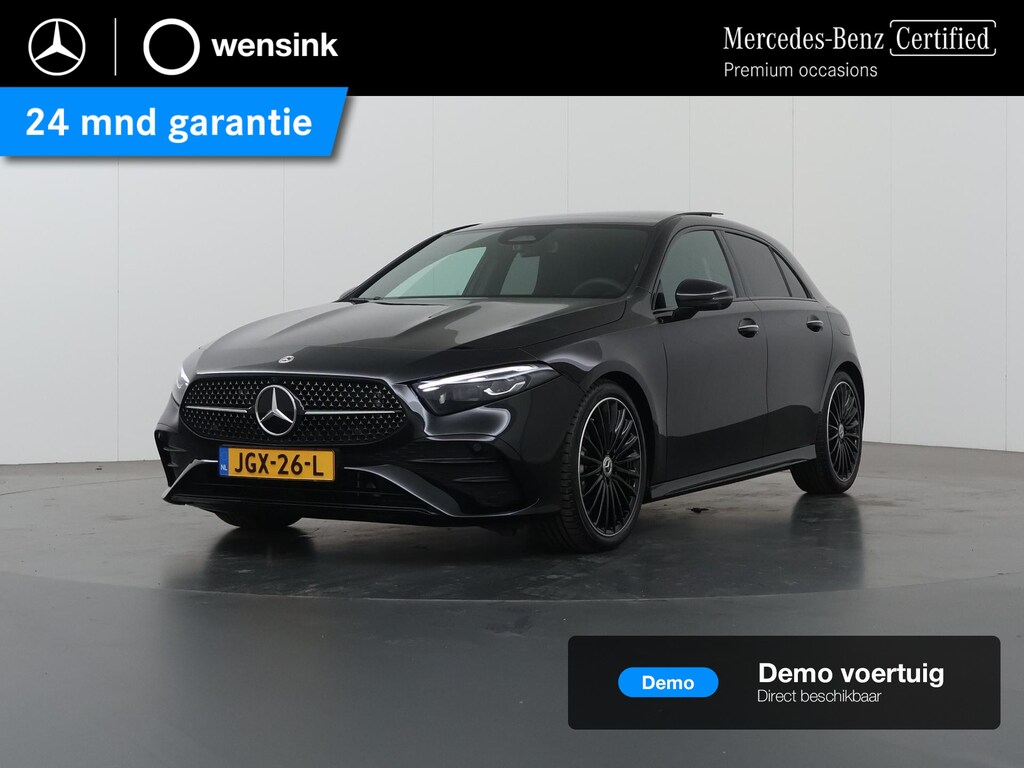 Mercedes-Benz A-klasse 180 Business Solution AMG | Panoramaschuifdak | Premium Plus | Nightpakket | 19"Multispaak AMG velgen | Stoelverwarming |  360° camera | Head-up display |