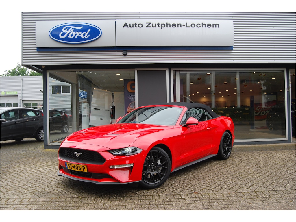 Ford Mustang Convertible 2.3 EcoBoost 290pk | NL-AUTO | ADAPTIEVE CRUISE | FULL LEDER | STOELVERKOELING | LEDER