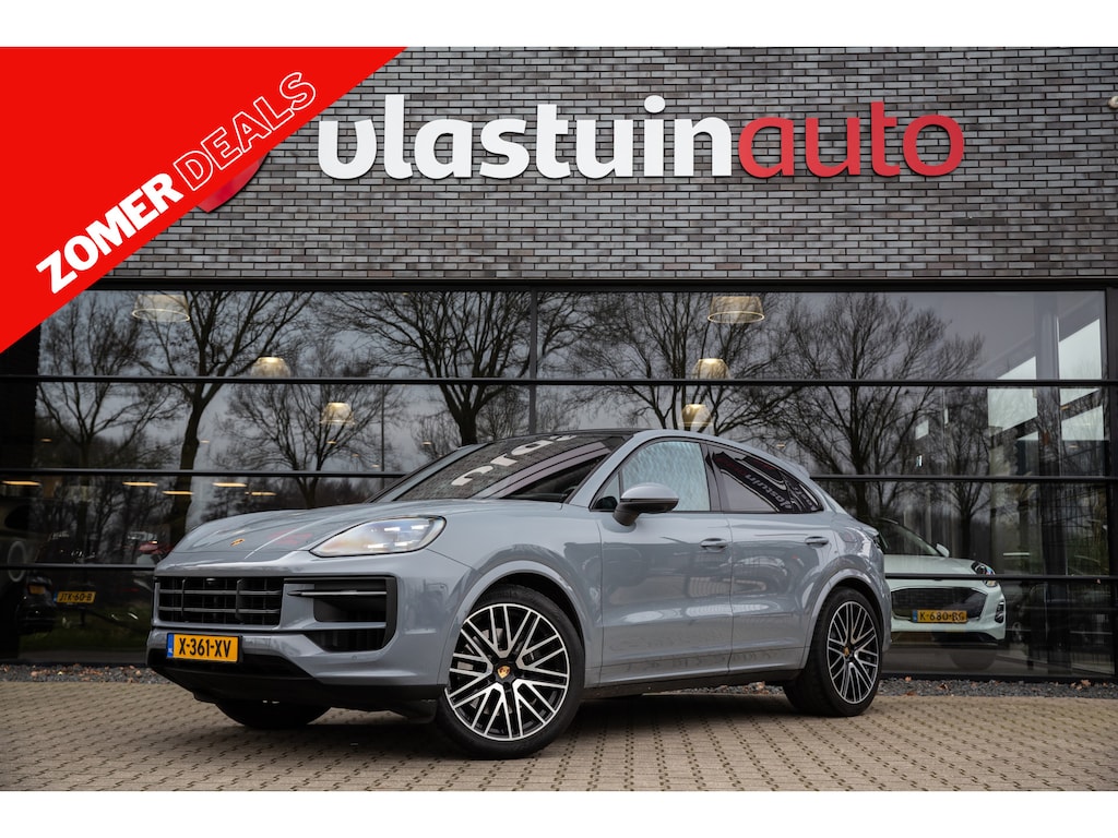 Porsche Cayenne Coupé 3.0 E-Hybrid , Arctic Grey, SportDesign, Trekhaak, Bijrijdersdisplay, Luchtvering