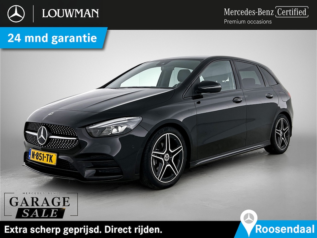 Mercedes-Benz B-klasse 180 AMG Nightpakket | Parkeerpakket met Camera | Sfeerverlichting | Stoelverwarming | LED | Inclusief 24 maanden Mercedes-Benz Certified garantie voor Europa. garage-sale
