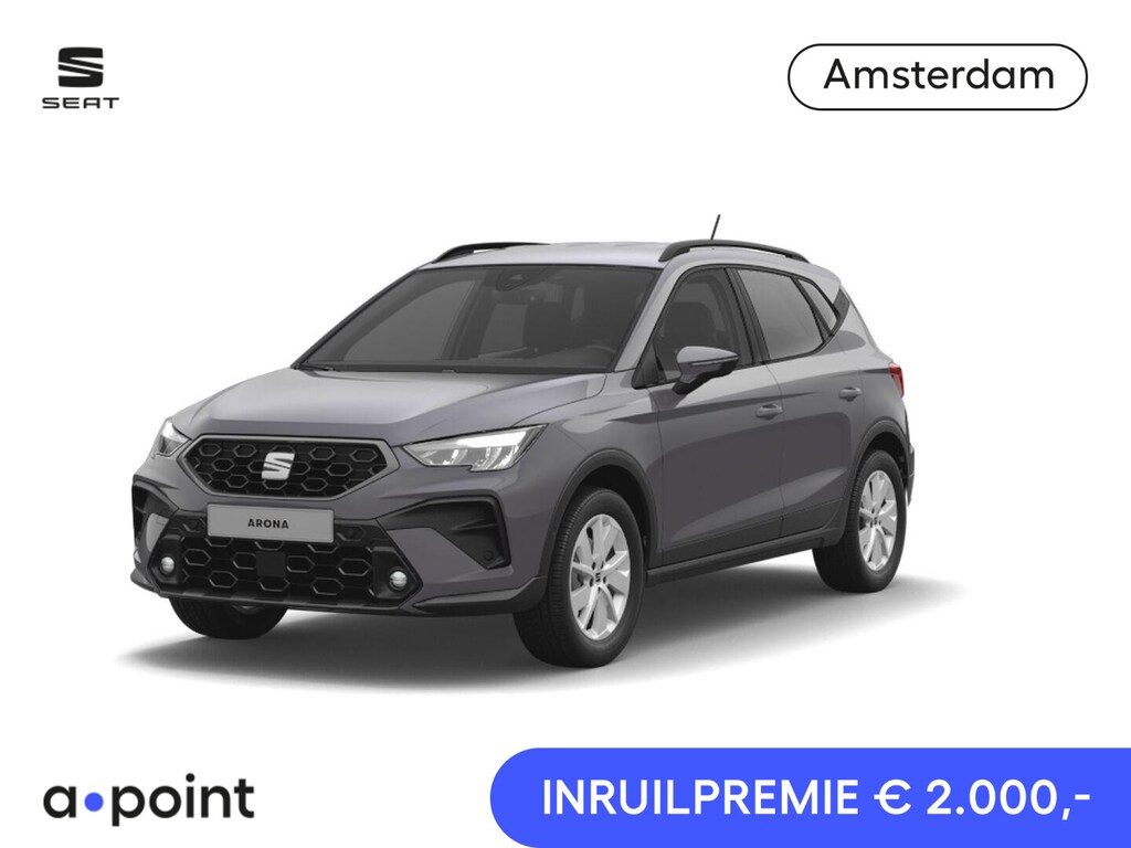 SEAT Arona 1.0 EcoTSI Style Business Connect | Premium Lak 'Graphene Grey' | Verwarmbare voorstoelen | Achteruitrijcamera | Sensoren V+A | Vergroot Virtual Cockpit