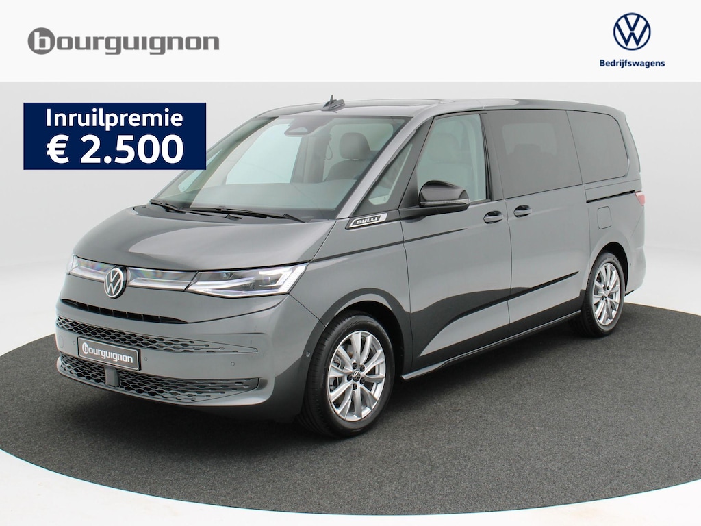 Volkswagen Multivan Bedrijfswagens Bulli L2 1.5 eHybrid EU6 180 kW/245pk DSG 4Motion | Incl BTW/BPM | 7 zitplaatsen vis-a-vis | Trekhaak | Stoelverwarming | Verlaagd onderstel dynamisch | 19" Halmstad lichtmetaal  l Wordt verwacht 2 maart |