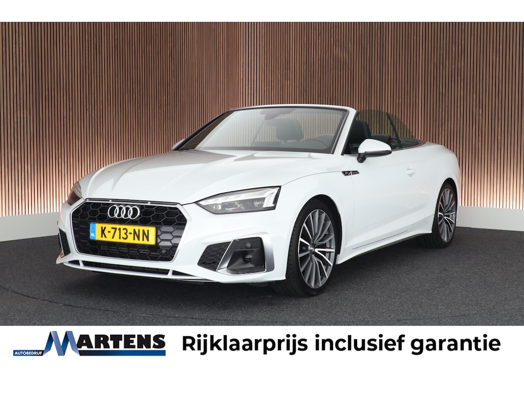 Audi A5 Cabriolet 35 TFSI 150pk S edition Nekverwarming Stoelverwarming Leder Virtual Cockpit Matrix Led 2x S-Line