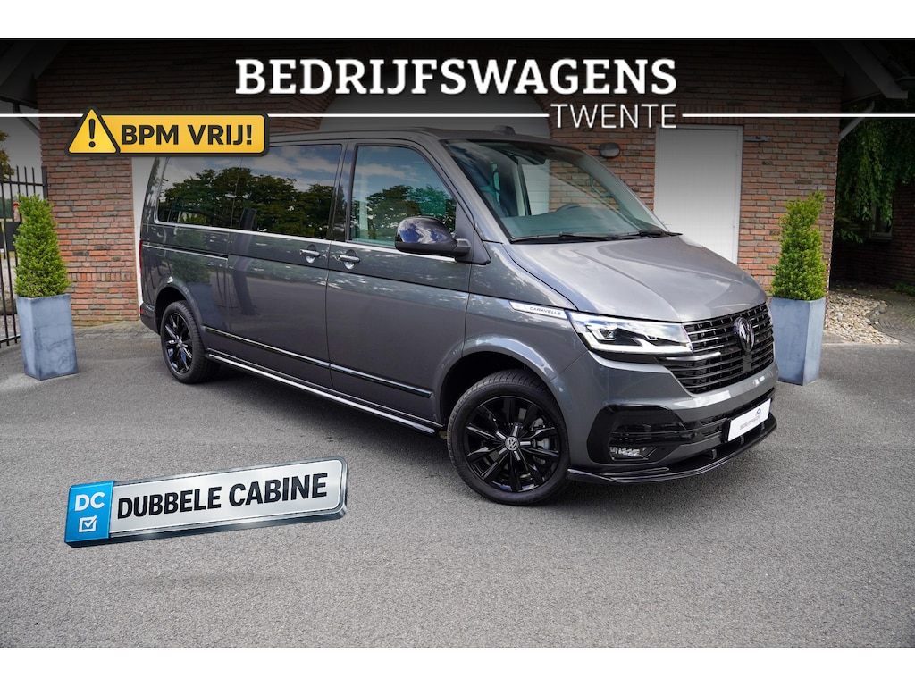 Volkswagen Transporter T6.1 204pk DSG CARAVELLE Edition Dubbel Cabine 2x Elek. Schuifdeur, 18" LMV, Zwarte Grille, Lederen Interieur, Camera, Vol, vol, 5-Zits