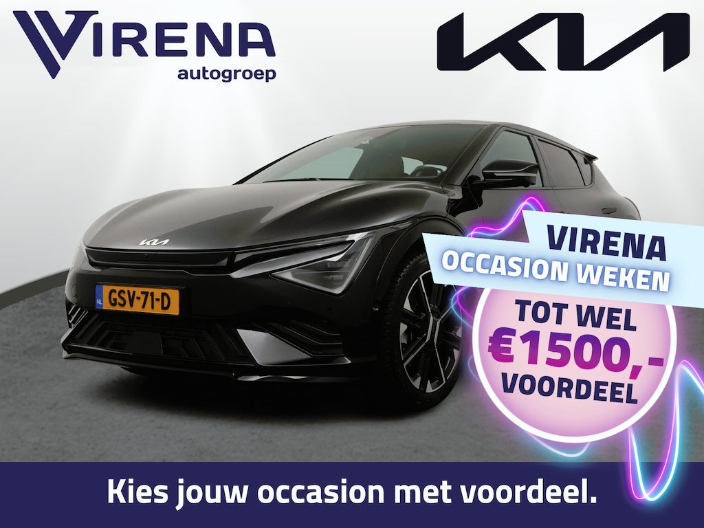 Kia EV6 GT-Line 84 kWh - Navigatie - LED Koplampen - Stoelverkoeling - Climate Control - Adaptief Cruise Control - Lichtmetalen Velgen - Fabrieksgarantie Tot 2031