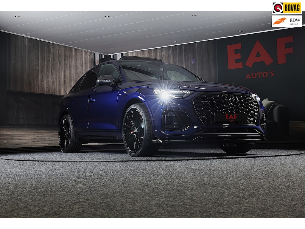 Audi Q5 Sportback 55 TFSI E QUATTRO SQ5 Look / Carbon / Head Up / 360 Camera / Memory / Elek Stoelen / Open Pano / Matrix / 22 In