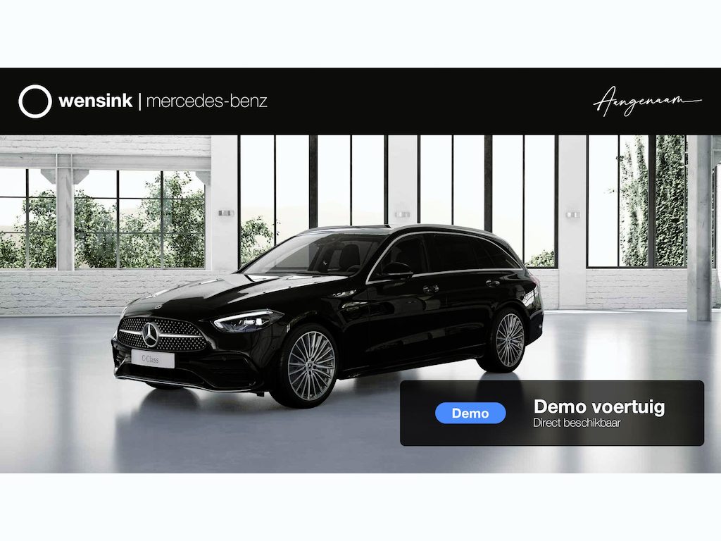 Mercedes-Benz C-klasse Estate 300e Business Solution AMG | Panoramaschuifdak | Trekhaak | Burmester | Stoelverwarming | Dodehoekassistent |